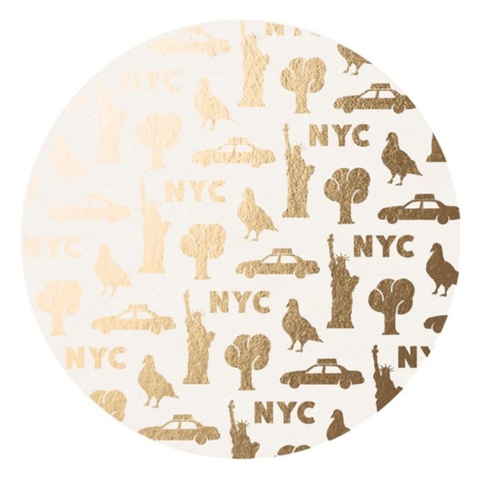 Coaster Sets (12) NWT Gold Foil | Hostess Gift Idea | New York City